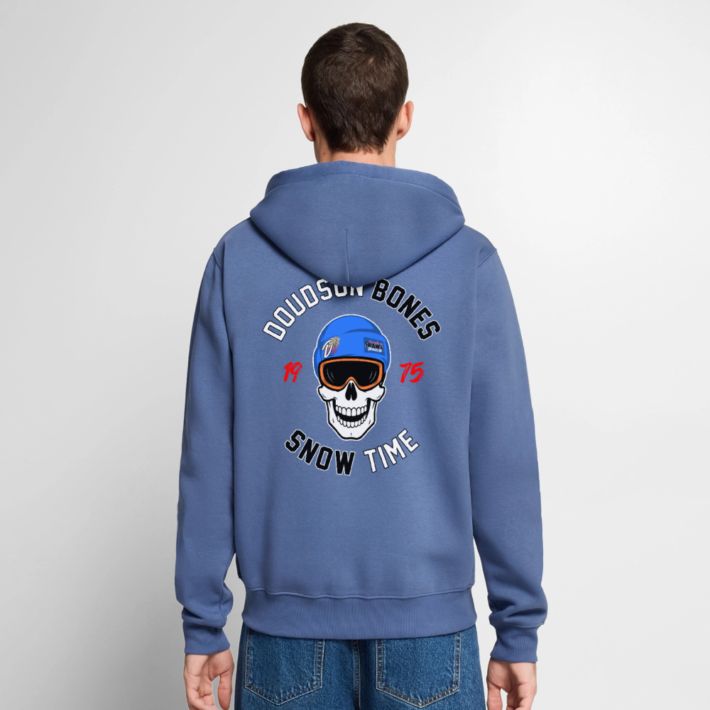 Veste à capuche zippée BONES Snow Time – DOUDSON - bleu pigeon