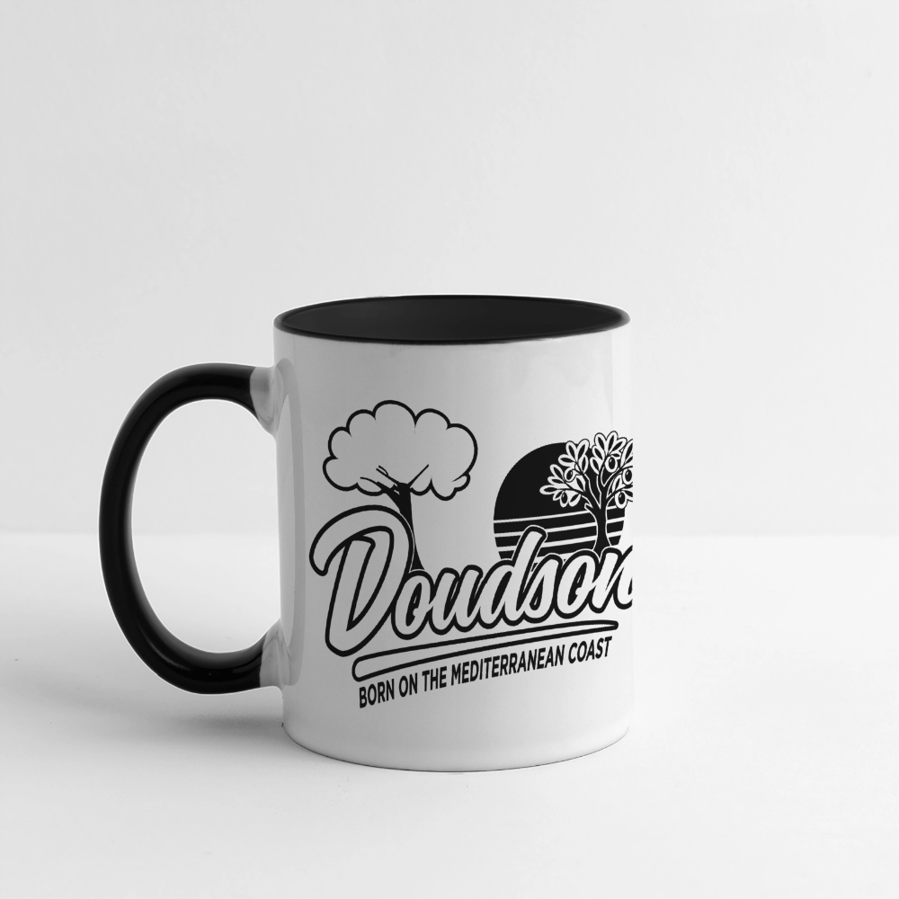Mug panoramique contrasté et blanc - Droitier - blanc/noir