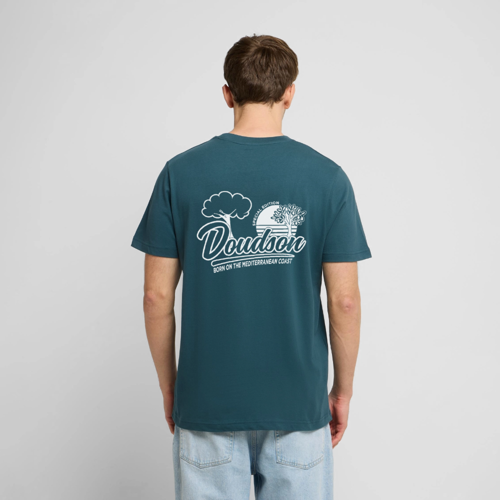 T-shirt moto Coast Motorcycle Klub – DOUDSON - bleu pétrole foncé