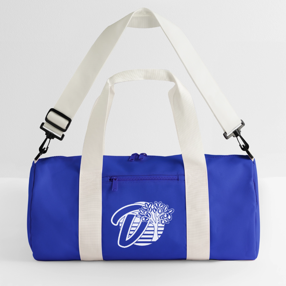 Sac de sport recyclé DOUDSON - bleu roi vif/blanc cassé
