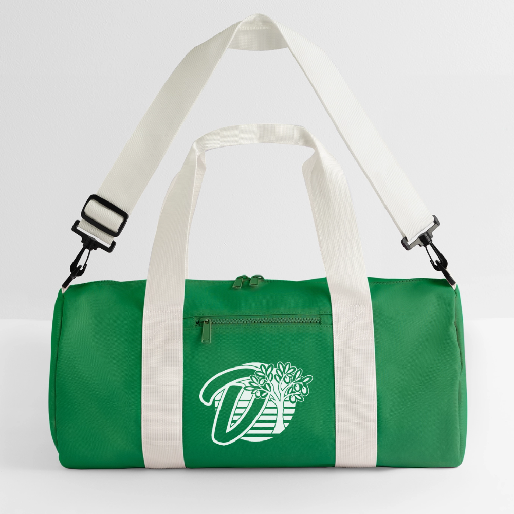Sac de sport recyclé DOUDSON - vert kelly/blanc cassé
