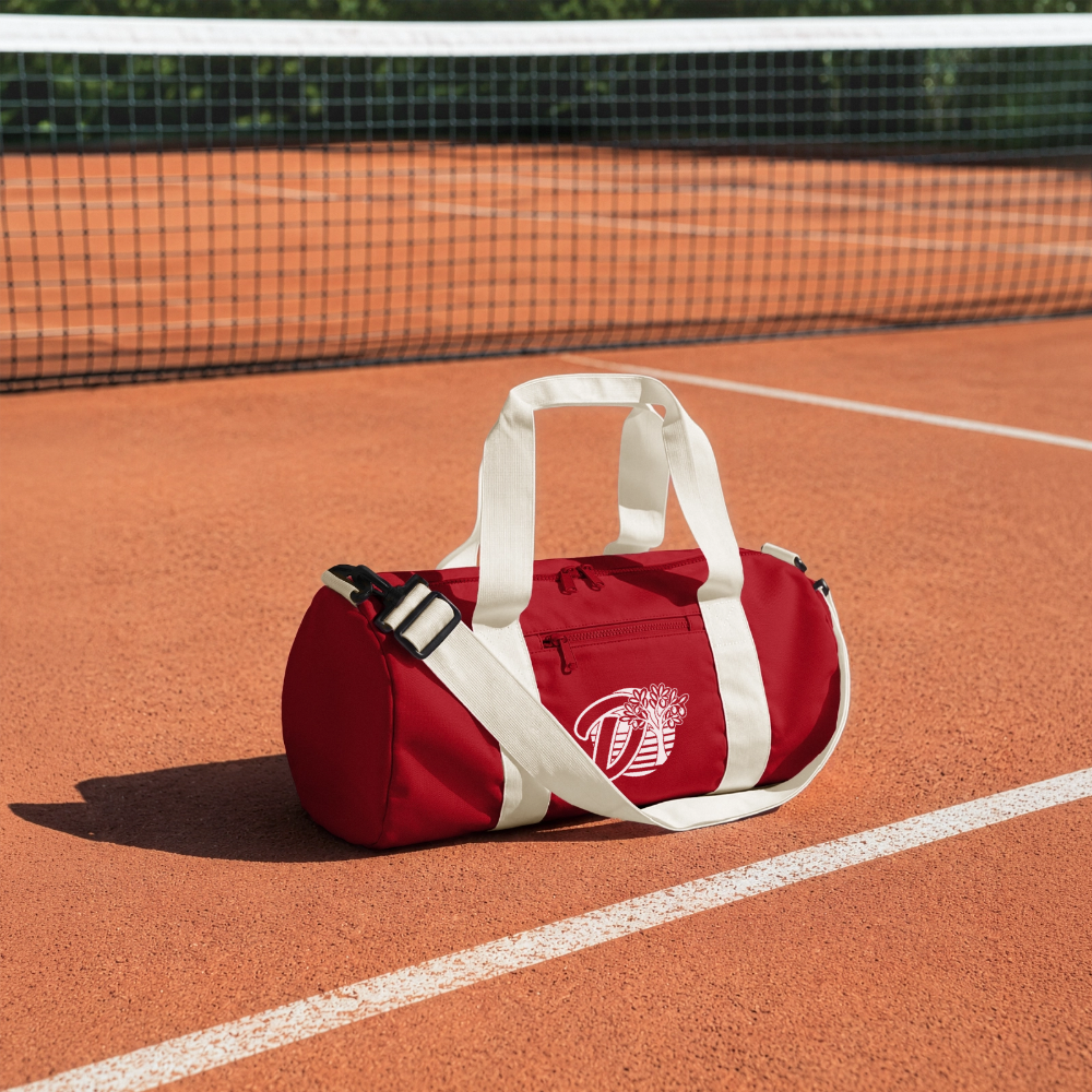 Sac de sport recyclé DOUDSON - rouge classique/blanc cassé