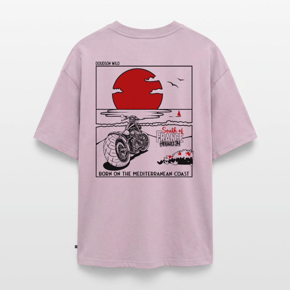 T-shirt Premium bio oversize Unisexe - DOUDSON WILD - Plage - rose poudré