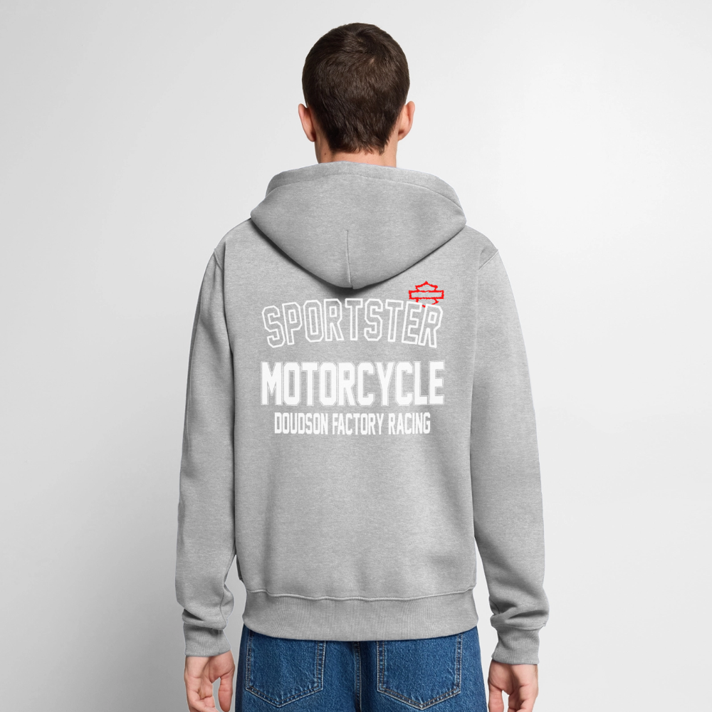 Veste à capuche moto homme Sportster DOUDSON Factory Racing portée