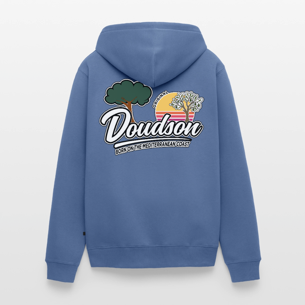 Veste à capuche Premium Homme - bleu pigeon