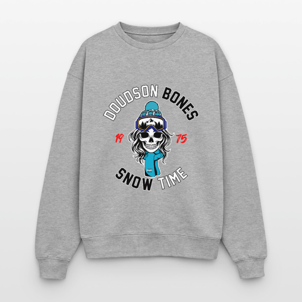Bones - Snow - Sweat oversize épais SPREAD - gris chiné