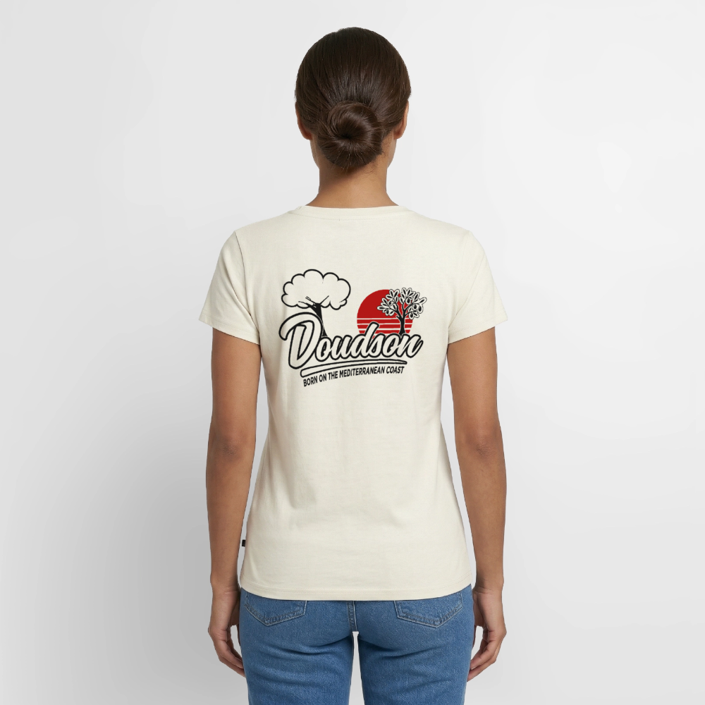 Bones - Beach time - T-shirt encolure en V Premium bio Femme - blanc cassé