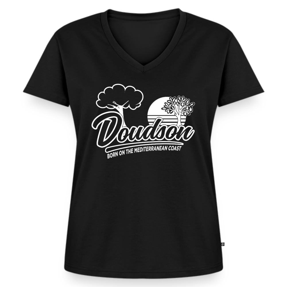T-shirt moto femme Sport Glide col V – DOUDSON Factory Racing - noir