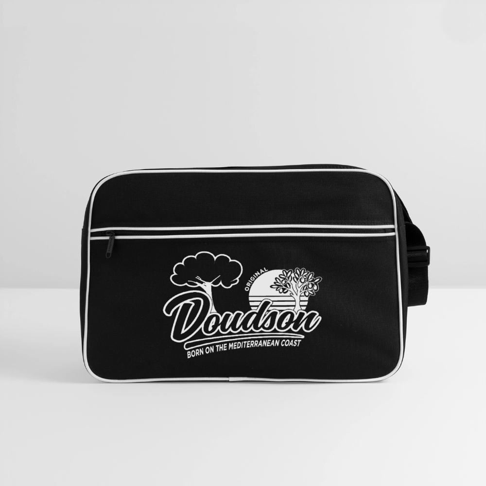 Sac bandoulière rétro DOUDSON - noir/blanc