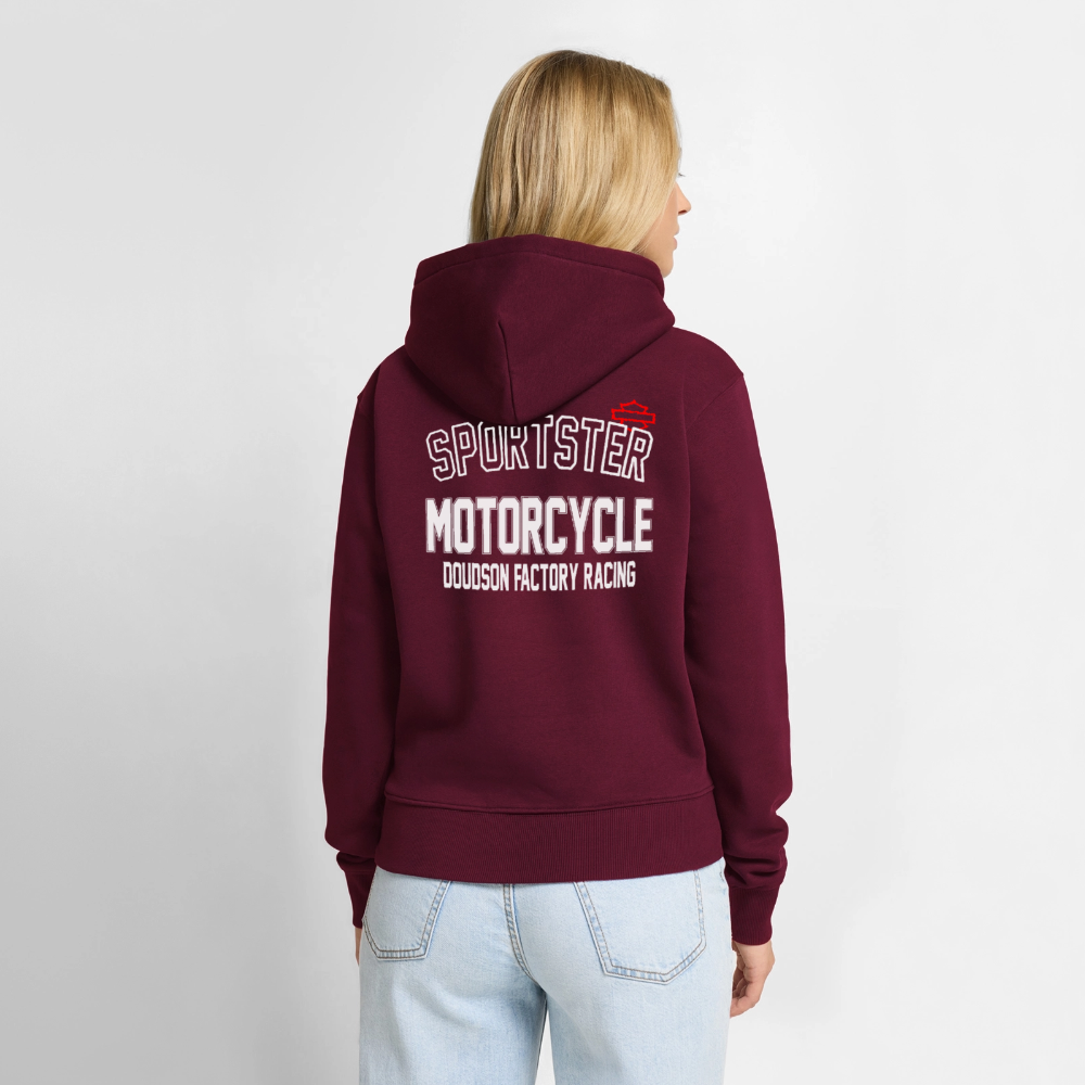 HD - Sportster - à capuche Premium pour femmes - bourgogne