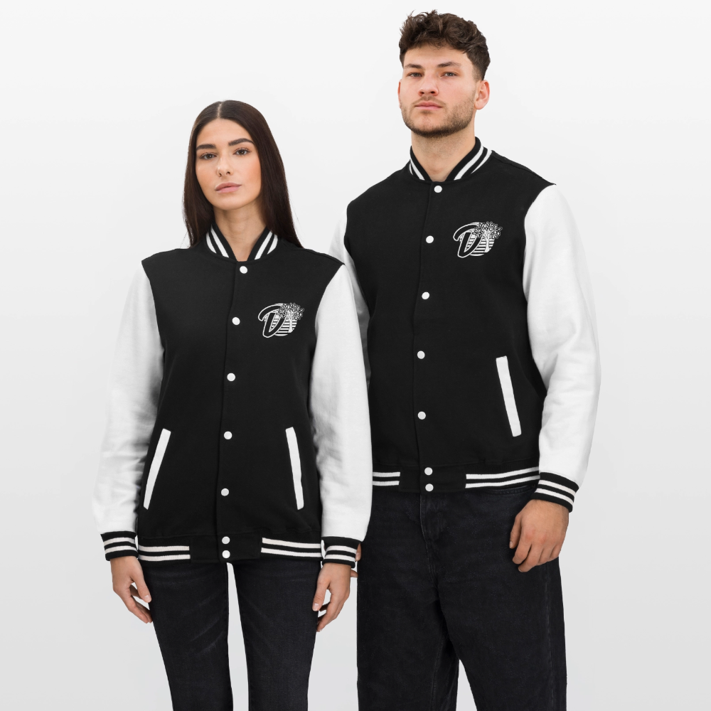 Veste Teddy moto DOUDSON Factory Racing noire et blanche