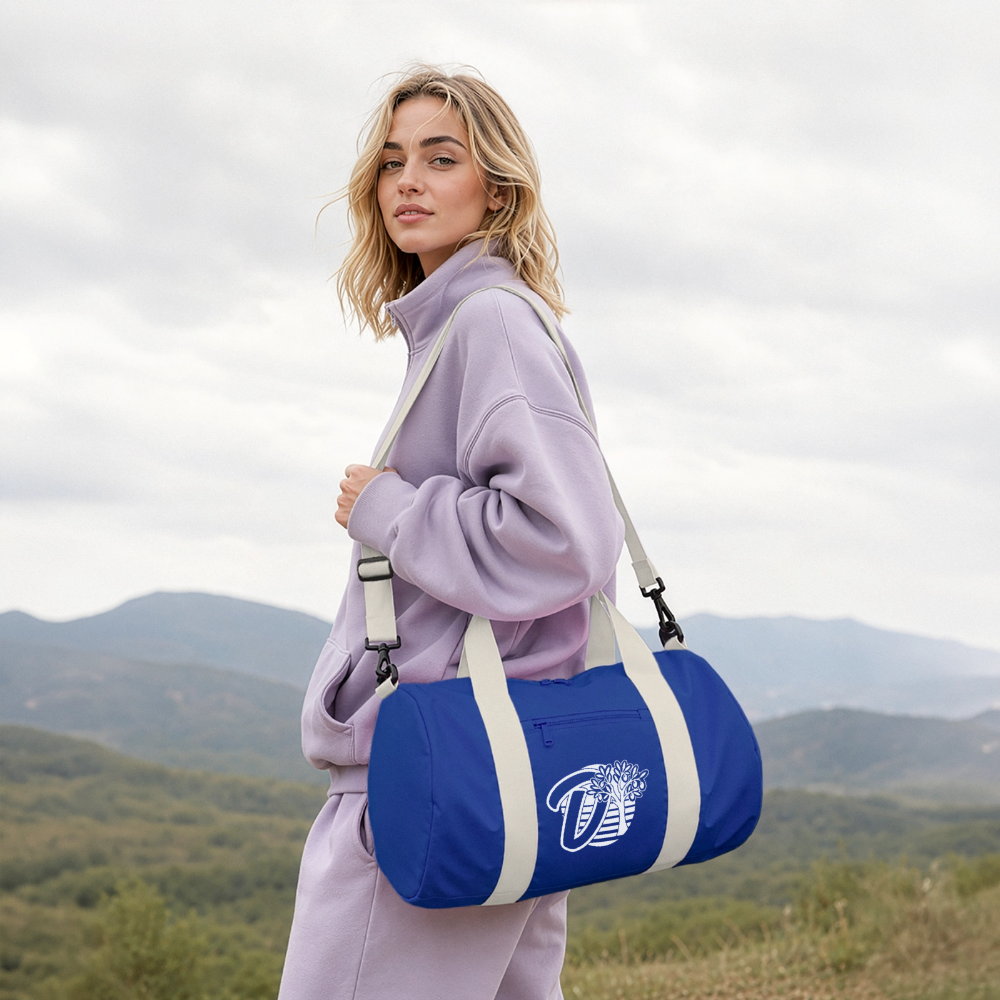 Sac de sport recyclé DOUDSON - bleu roi vif/blanc cassé