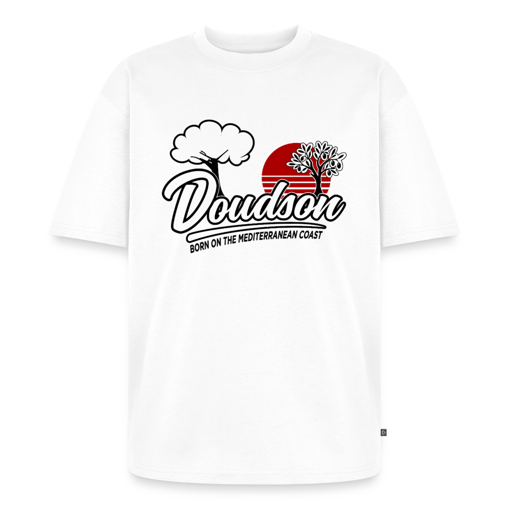 T-shirt Premium bio oversize Unisexe - DOUDSON WILD - Plage - blanc