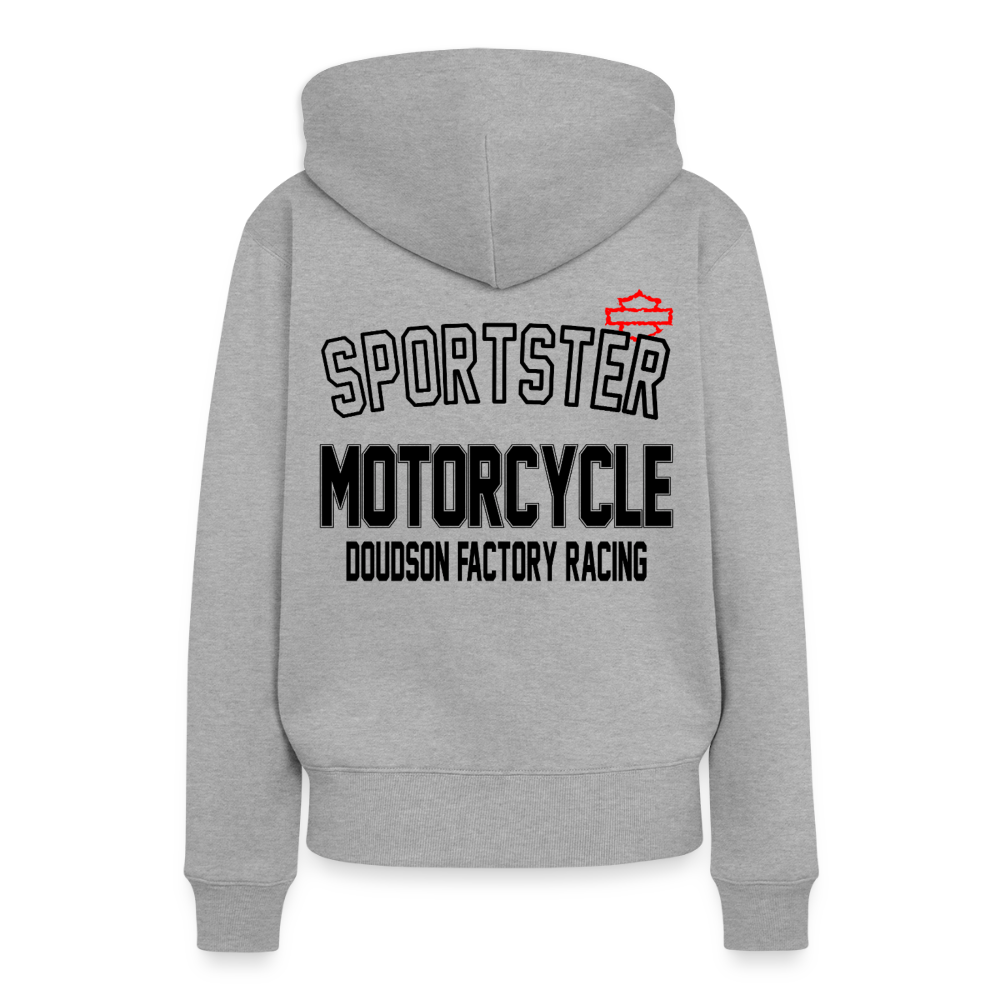 HD - Sportster - à capuche Premium pour femmes - gris chiné