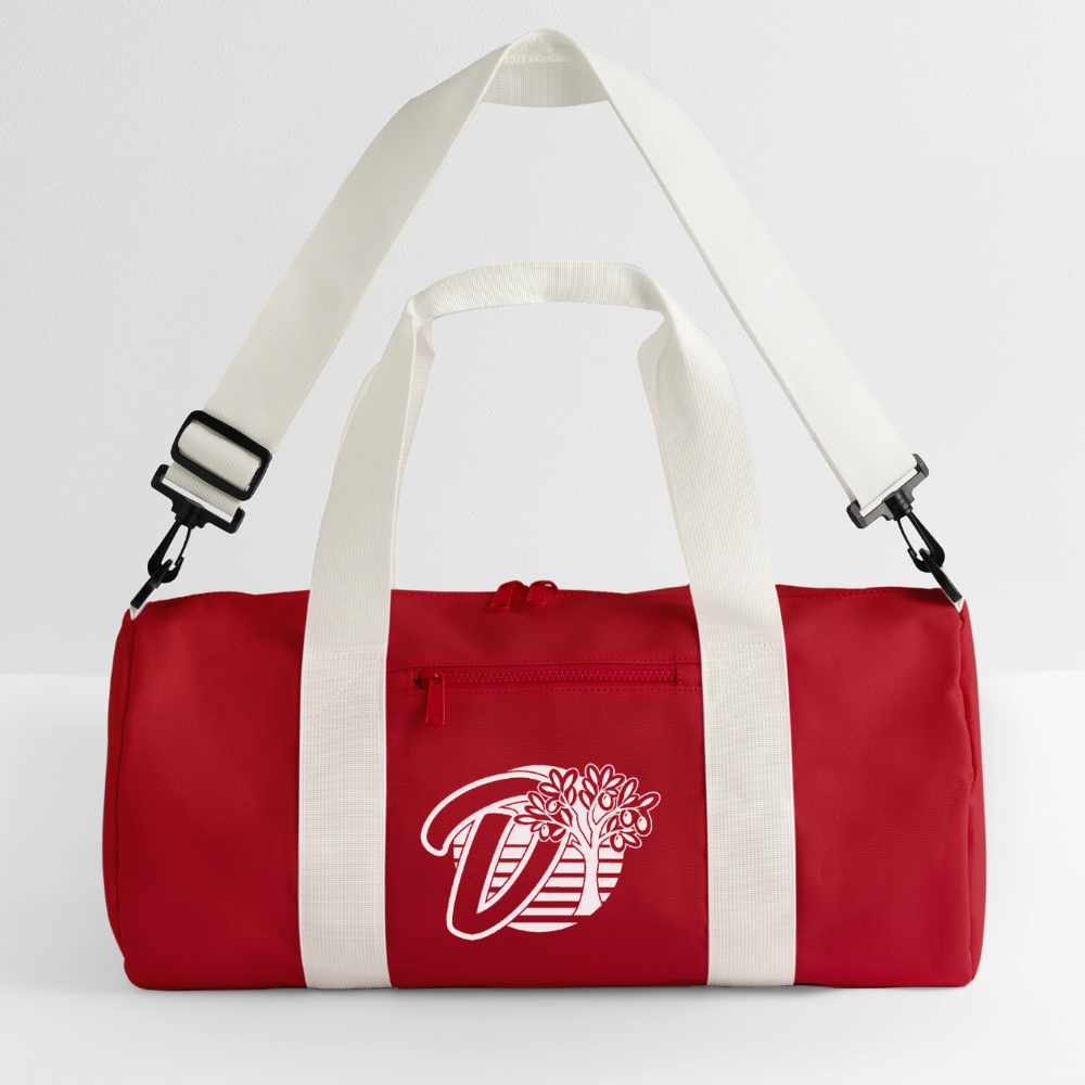 Sac de sport recyclé DOUDSON - rouge classique/blanc cassé