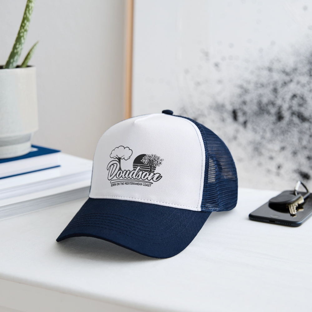 Casquette Trucker blanc et bleu marine DOUDSON Classic