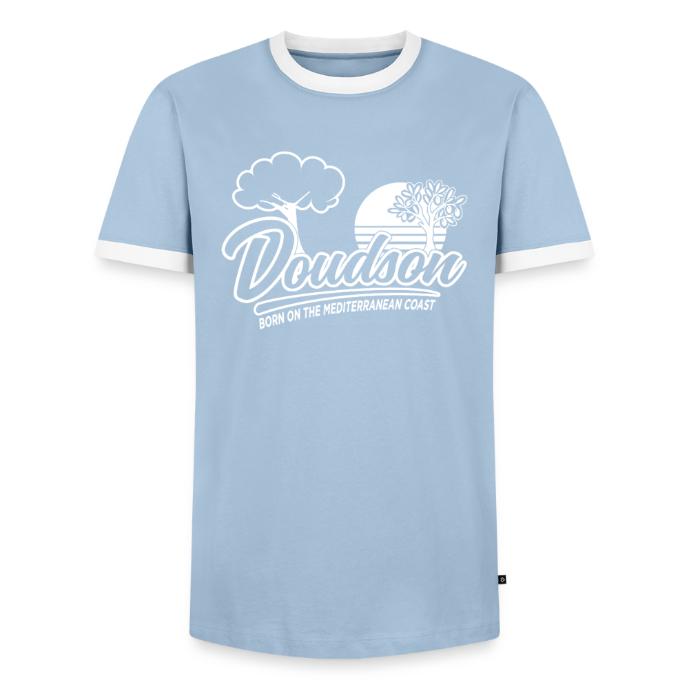 T-shirt moto Sport Glide contrasté – DOUDSON RIDER - bleu clair/blanc 