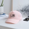 Casquette Trucker rose DOUDSON Classic avec logo