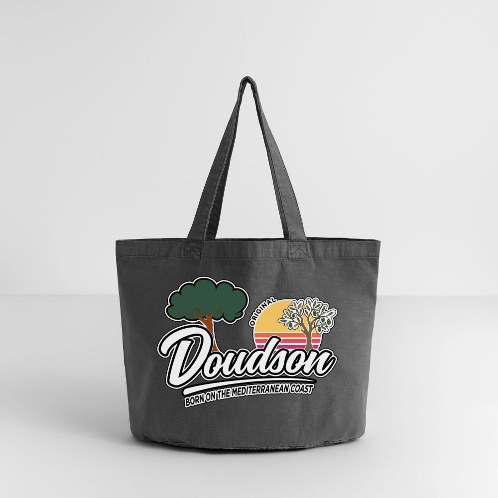 Sac cabas vintage délavé - noir vintage