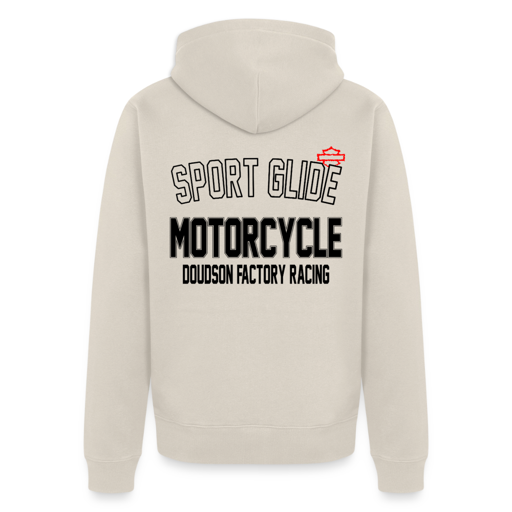 Veste à capuche zippée moto Sport Glide – DOUDSON Factory Racing - beige