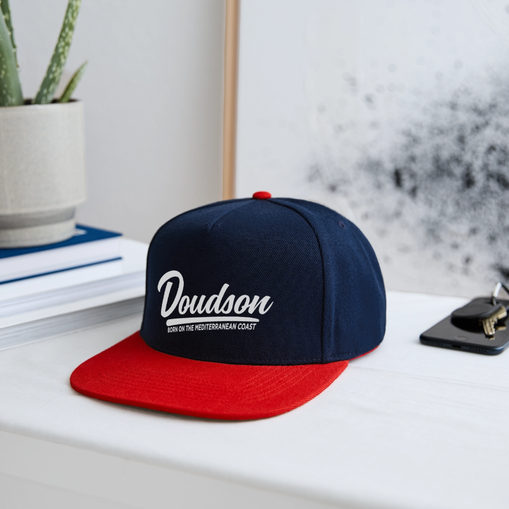 Casquette snapback - bleu marine/rouge