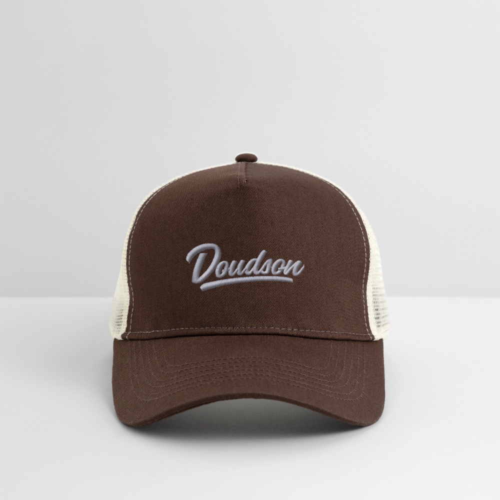 Casquette style Trucker - broderie - marron/beige