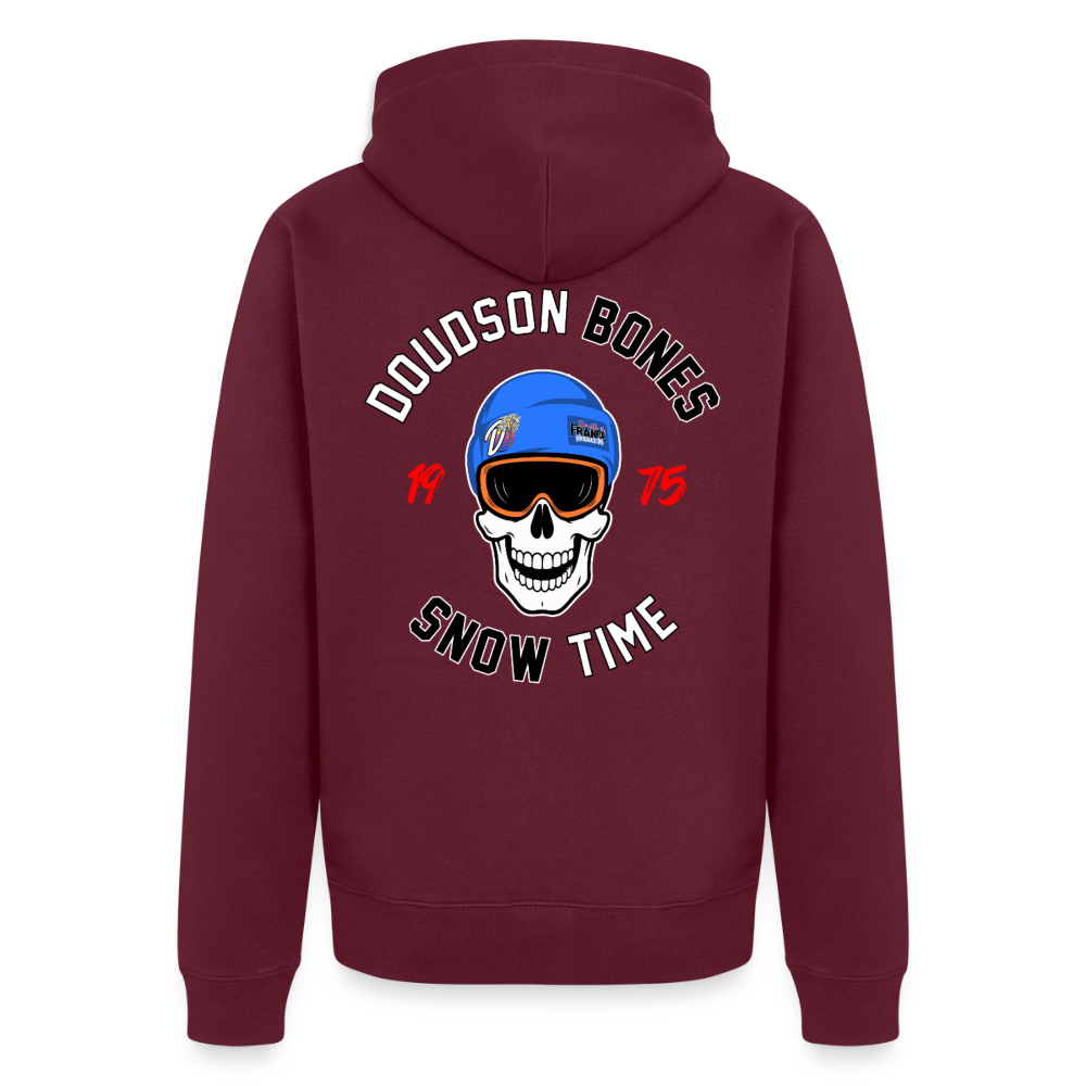 Veste à capuche zippée BONES Snow Time – DOUDSON - bourgogne