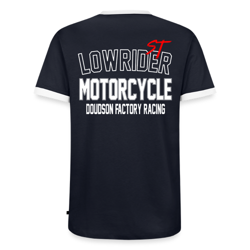 T-shirt moto Low Rider ST contrasté – DOUDSON RIDER - marine/blanc 