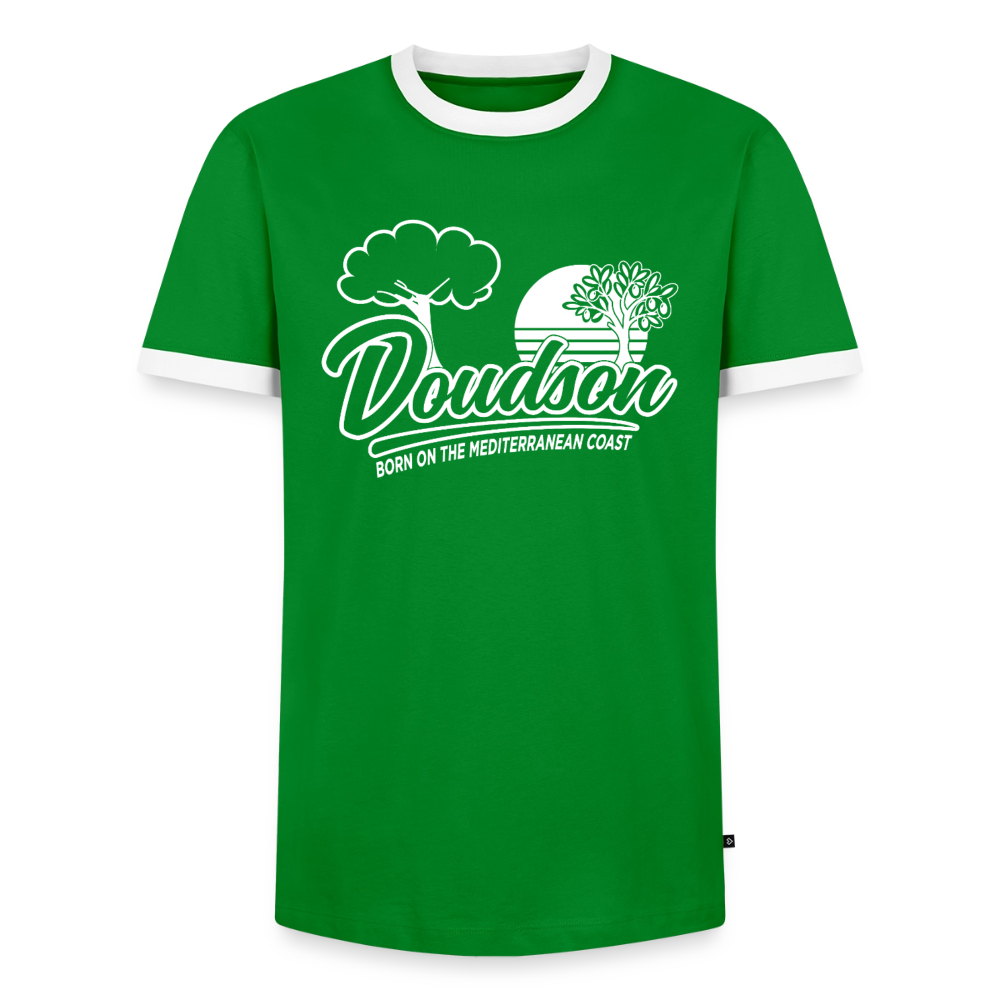 T-shirt moto Sport Glide contrasté – DOUDSON RIDER - vert/blanc 