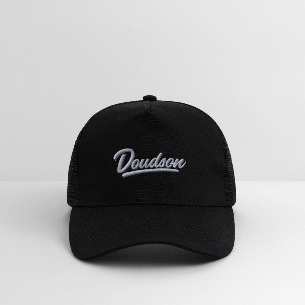 Casquette style Trucker - broderie - noir/noir