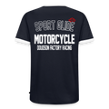 T-shirt moto Sport Glide contrasté – DOUDSON RIDER - marine/blanc 