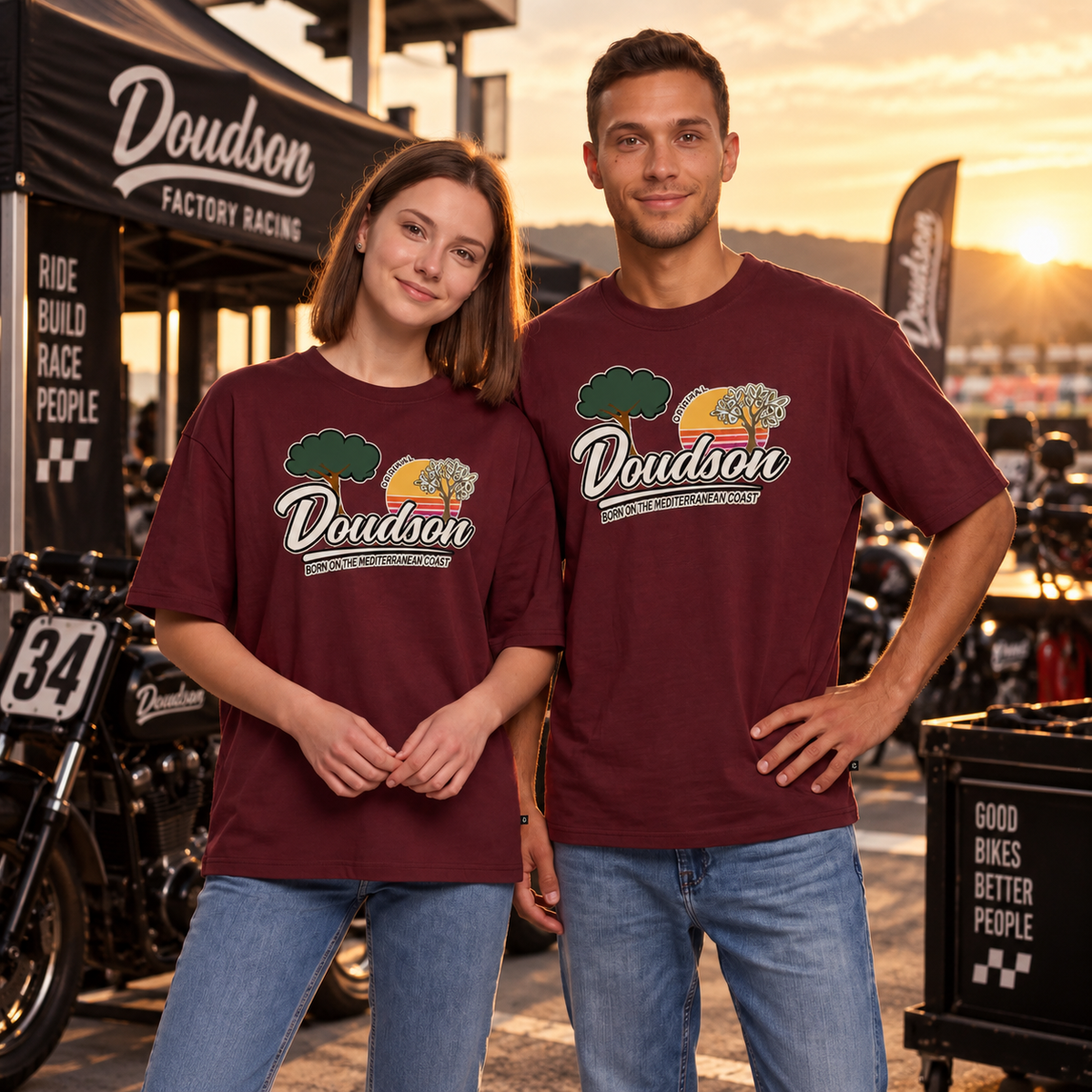 T-shirt logo vintage DOUDSON Original Oversize Bio unisexe